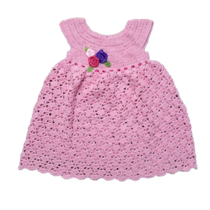 Blossom Pink Crochet Baby Dress